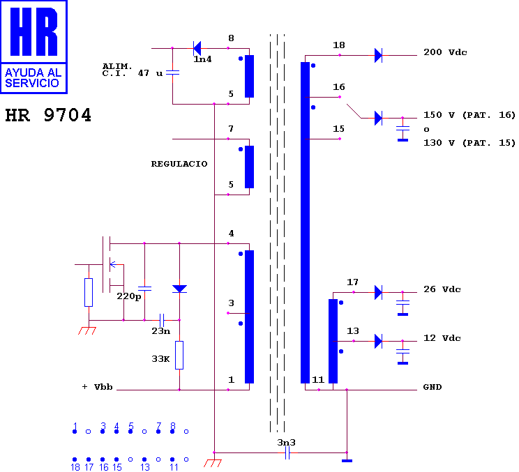 Schematic diagram for HR 9704