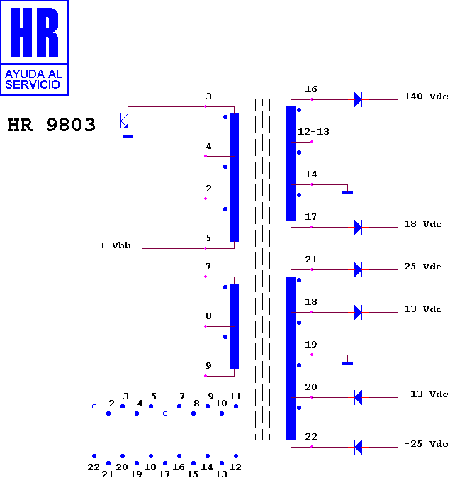 Schematic diagram for HR 9803