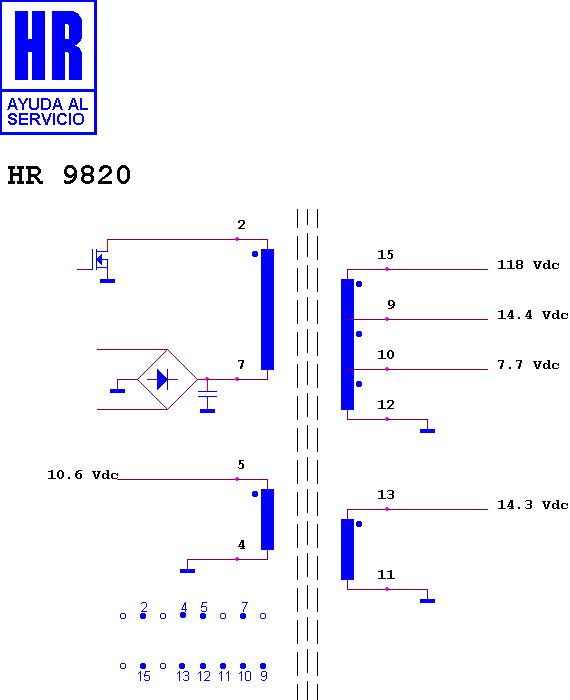 Schematic diagram for HR 9820