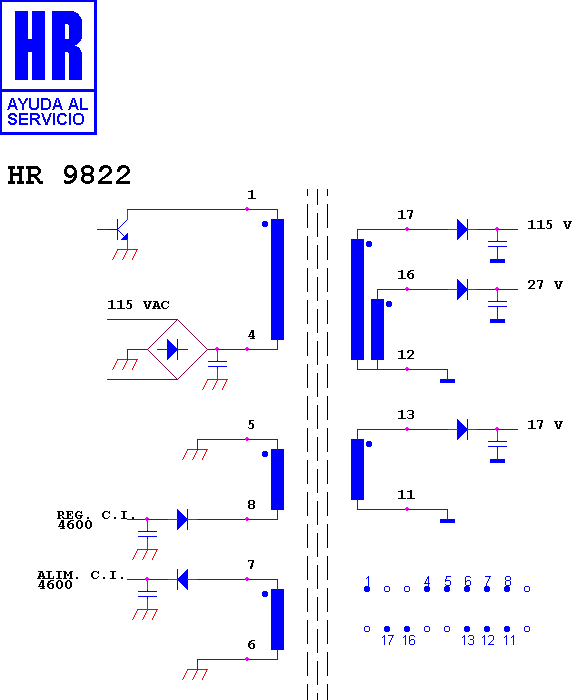 Schematic diagram for HR 9822