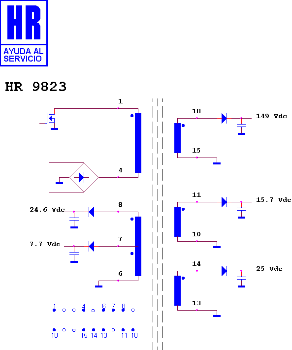 Schematic diagram for HR 9823