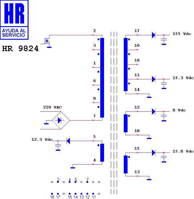 Schematic diagram for HR 9824