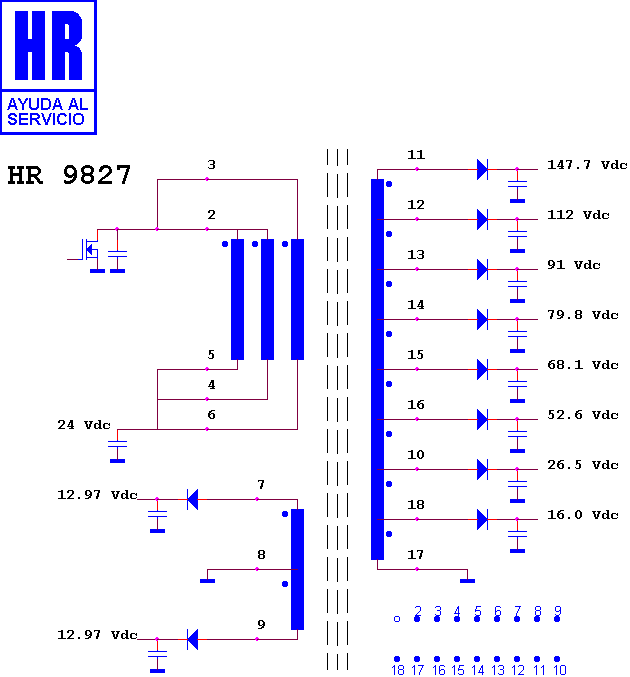 Schematic diagram for HR 9827