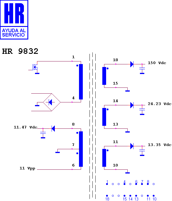 Schematic diagram for HR 9832