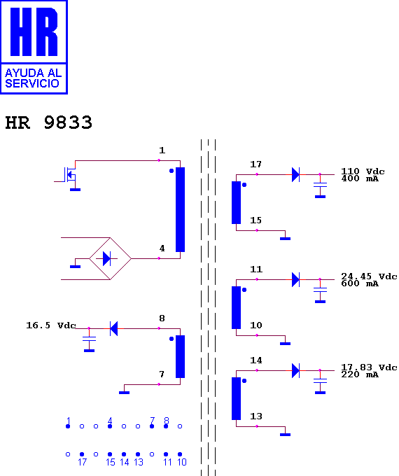 Schematic diagram for HR 9833