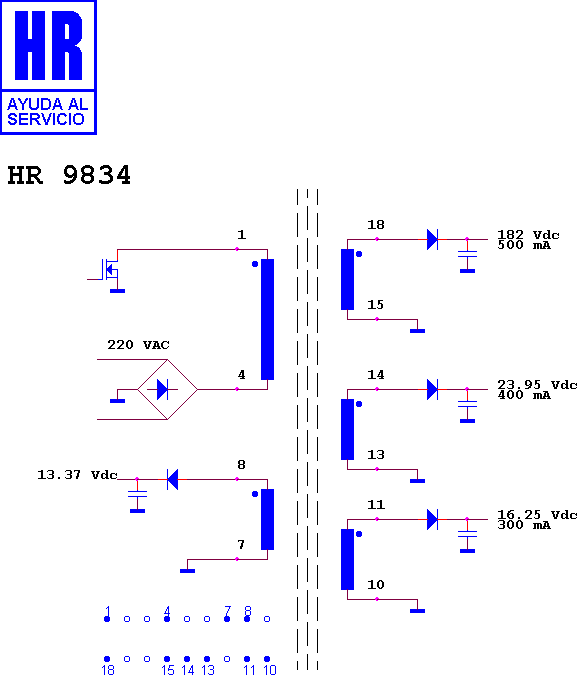 Schematic diagram for HR 9834