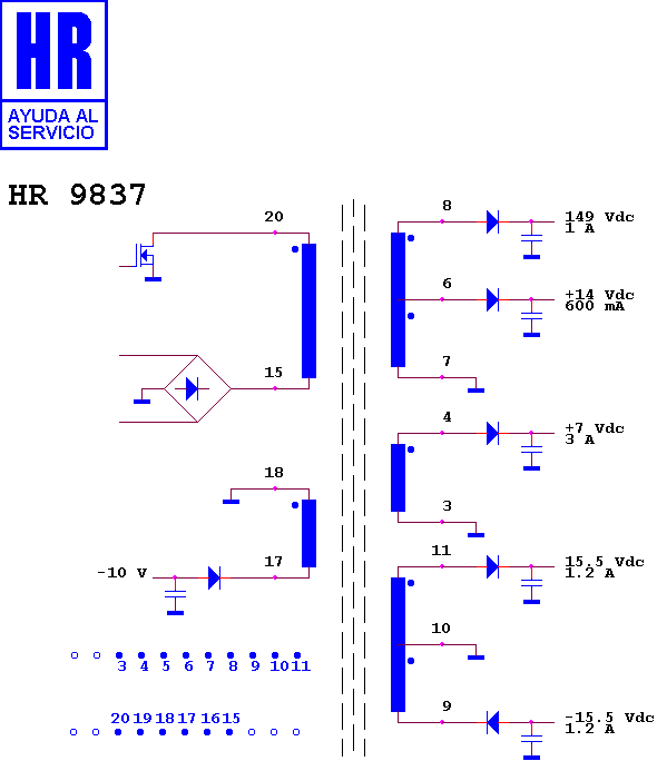 Schematic diagram for HR 9837