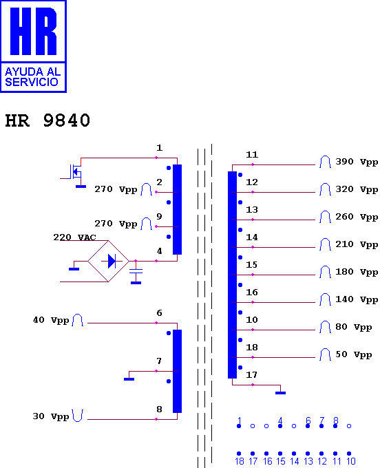Schematic diagram for HR 9840
