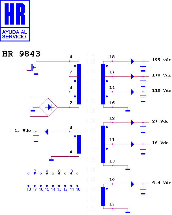 Schematic diagram for HR 9843