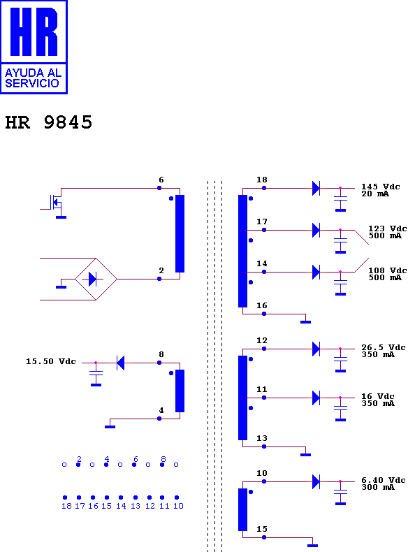 Schematic diagram for HR 9845