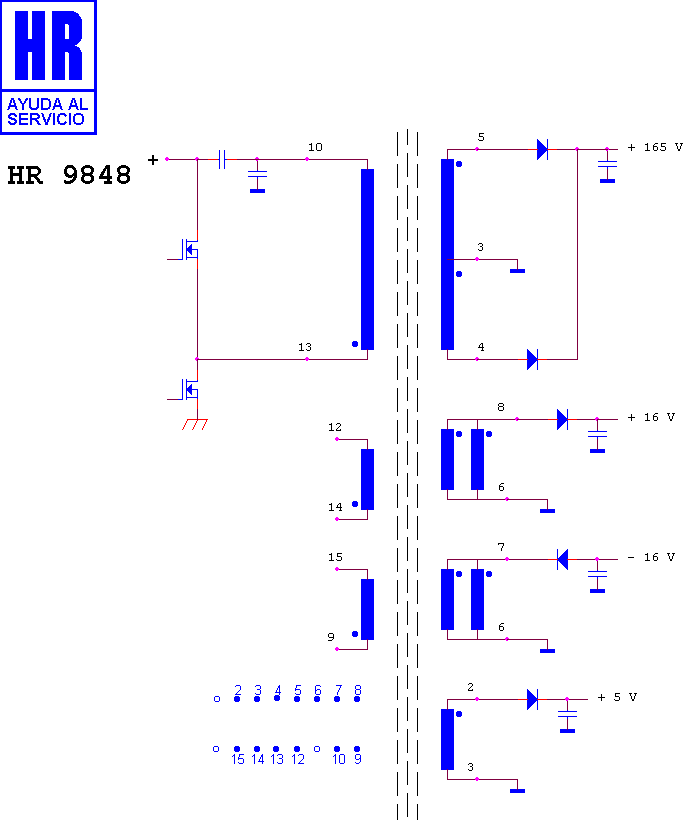 Schematic diagram for HR 9848