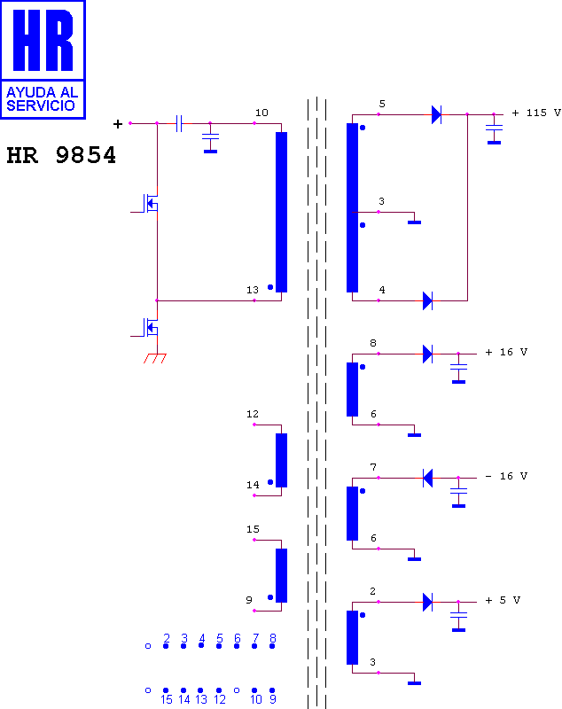 Schematic diagram for HR 9854