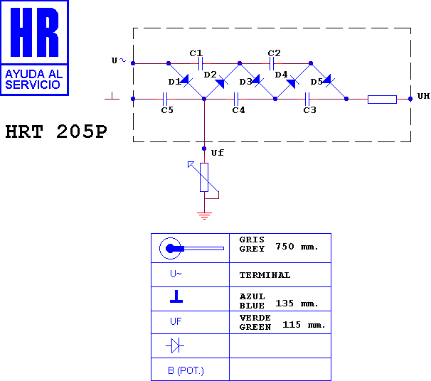 Schematic diagram for HRT 205 P
