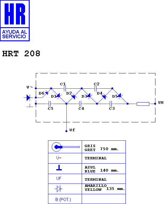 Schematic diagram for HRT 208