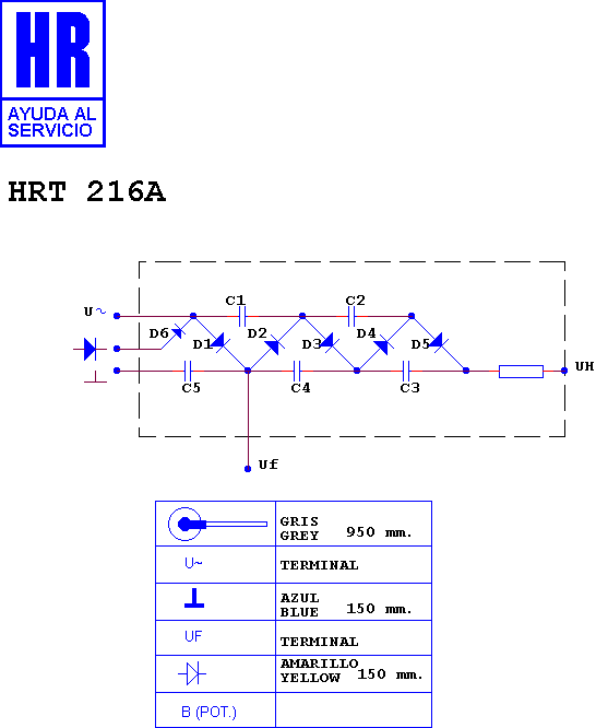 Schematic diagram for HRT 216 A