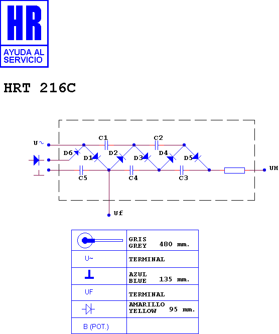 Schematic diagram for HRT 216 C
