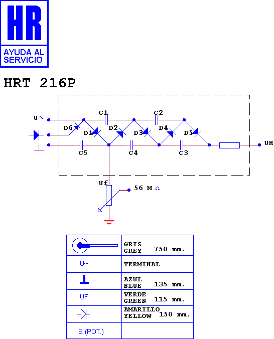 Schematic diagram for HRT 216 P