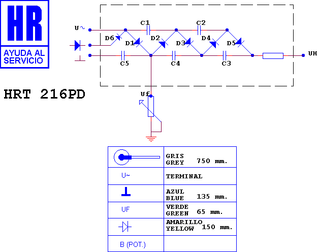 Schematic diagram for HRT 216 PD