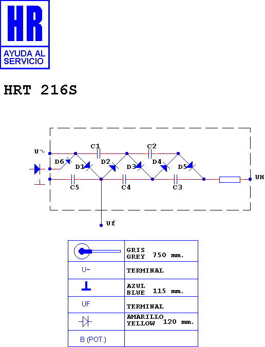 Schematic diagram for HRT 216 S