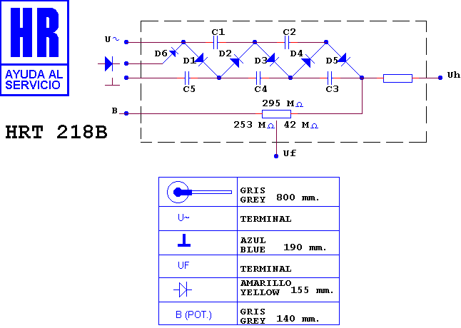 Schematic diagram for HRT 218 B