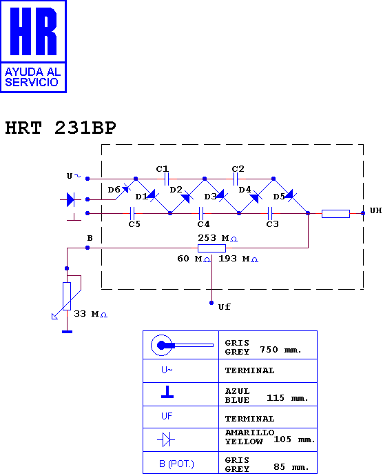 Schematic diagram for HRT 231 BP