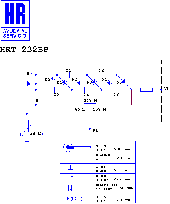 Schematic diagram for HRT 232 BP