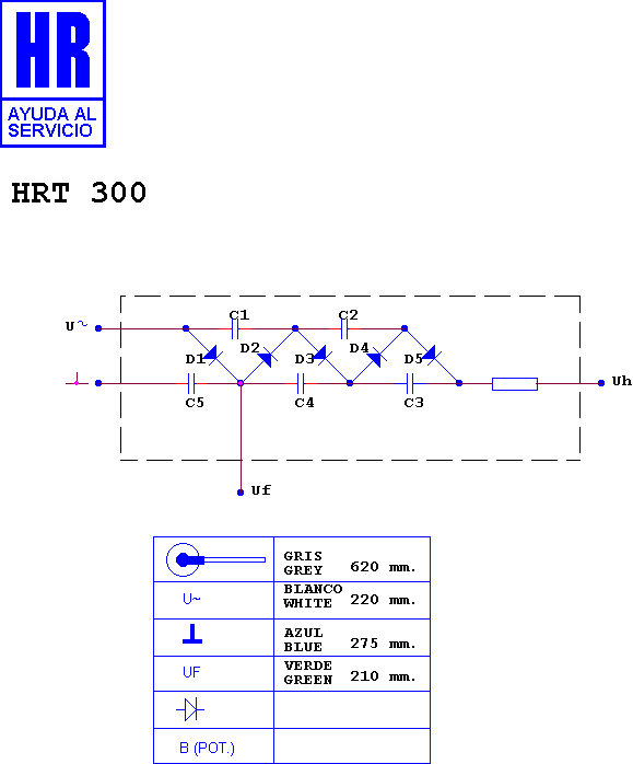 Schematic diagram for HRT 300