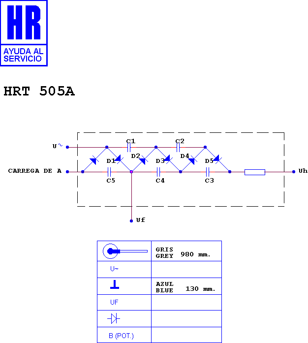 Schematic diagram for HRT 505 A