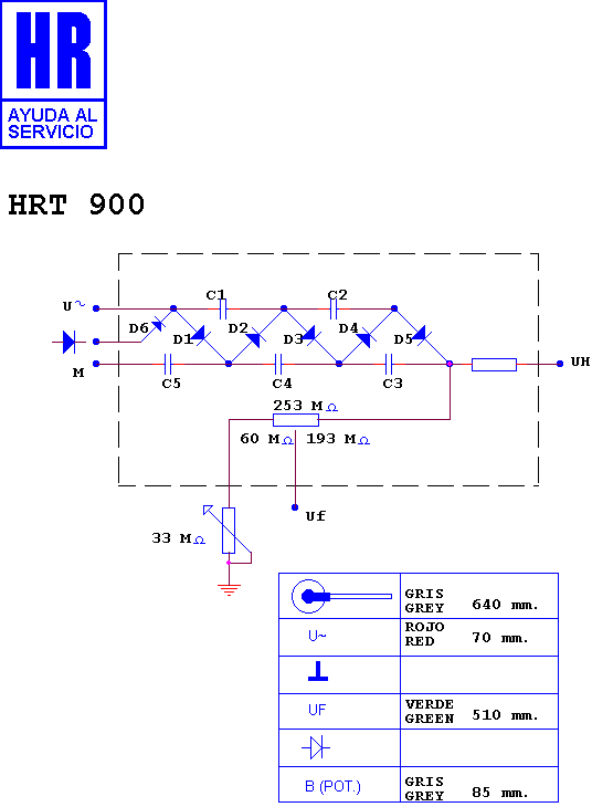 Schematic diagram for HRT 900